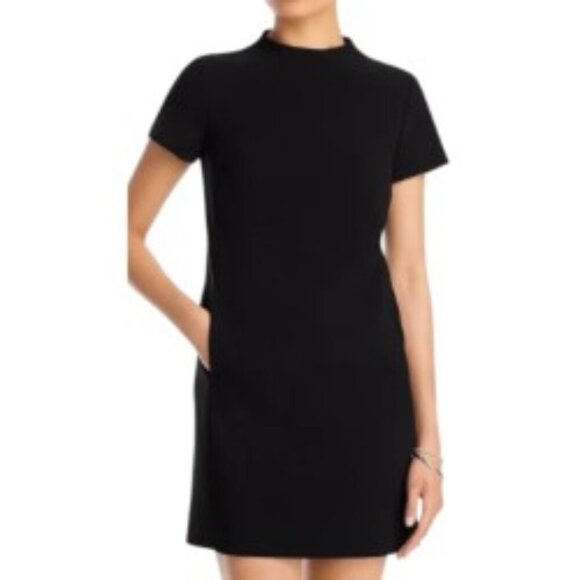 Theory Jasneah Admiral Crepe Black Mini Dress 2 - Picture 1 of 5